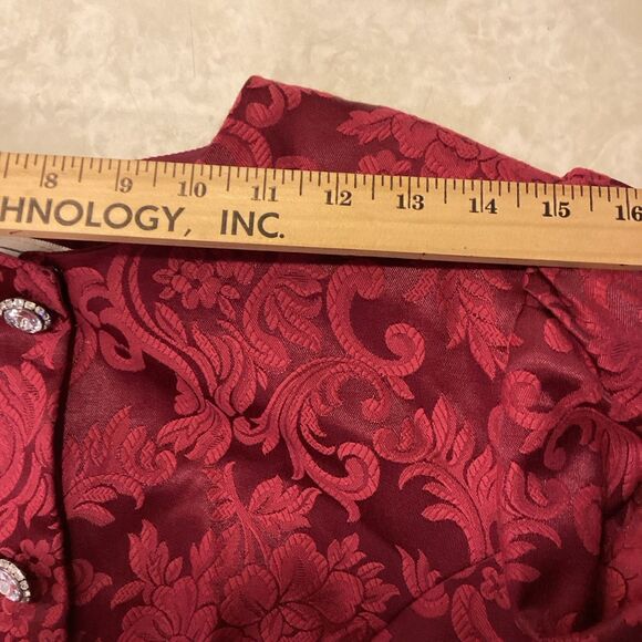 Vtg 80s Jessica McClintock Bridal Brocade Mother Of Bride Suit 8 Wedding Holiday - Picture 16 of 16